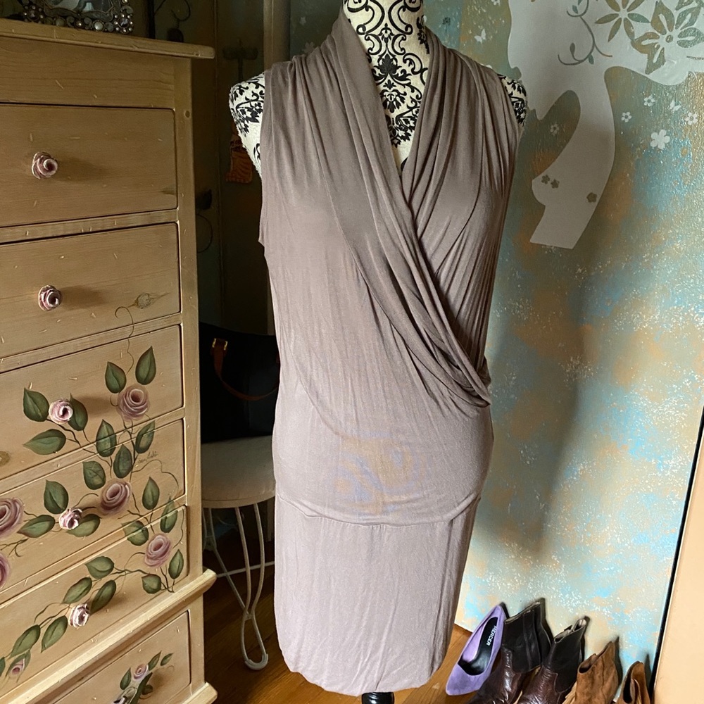 Taupe sheath dress